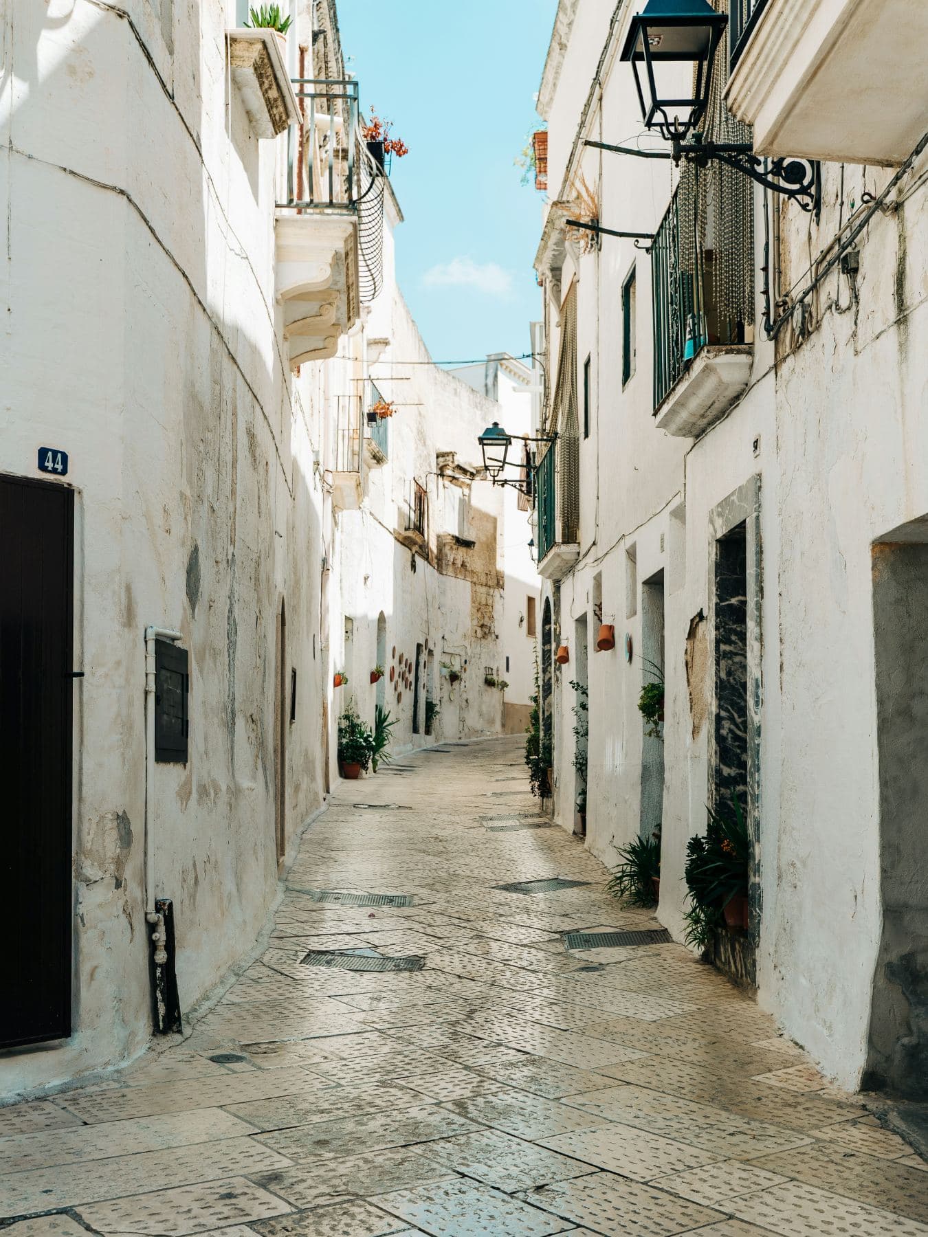 A whitewashed alley in Ostuni